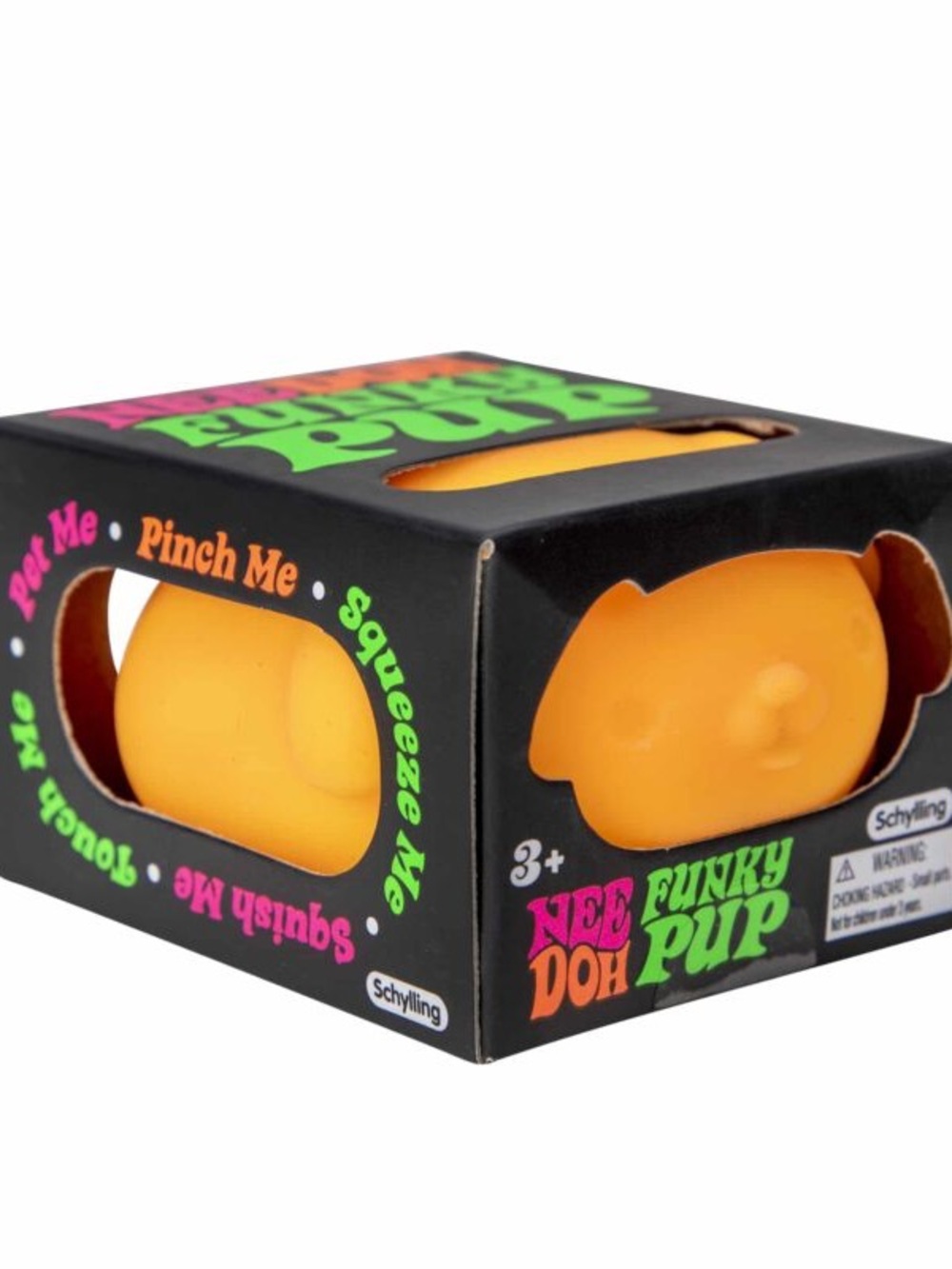 Neon Doh Funky Pup Squeeze Toy - Orange